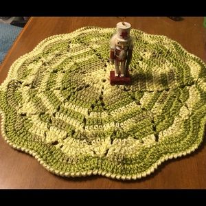 Handmade crochet doily or placemat 2 pieces